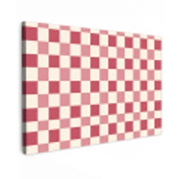 Patroon - Schaak - Roze Tuinposter op houten frame 2 cm dik klein 845 -3d