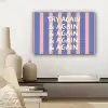 Try again - Strepen - Roze - Verticaal - Blauw canvas 2cm klein -sfeer6