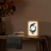 Walvissen - Spetters - Cirkel - Donkerblauw Light Box met kabel (Tafellamp) klein -sfeer4