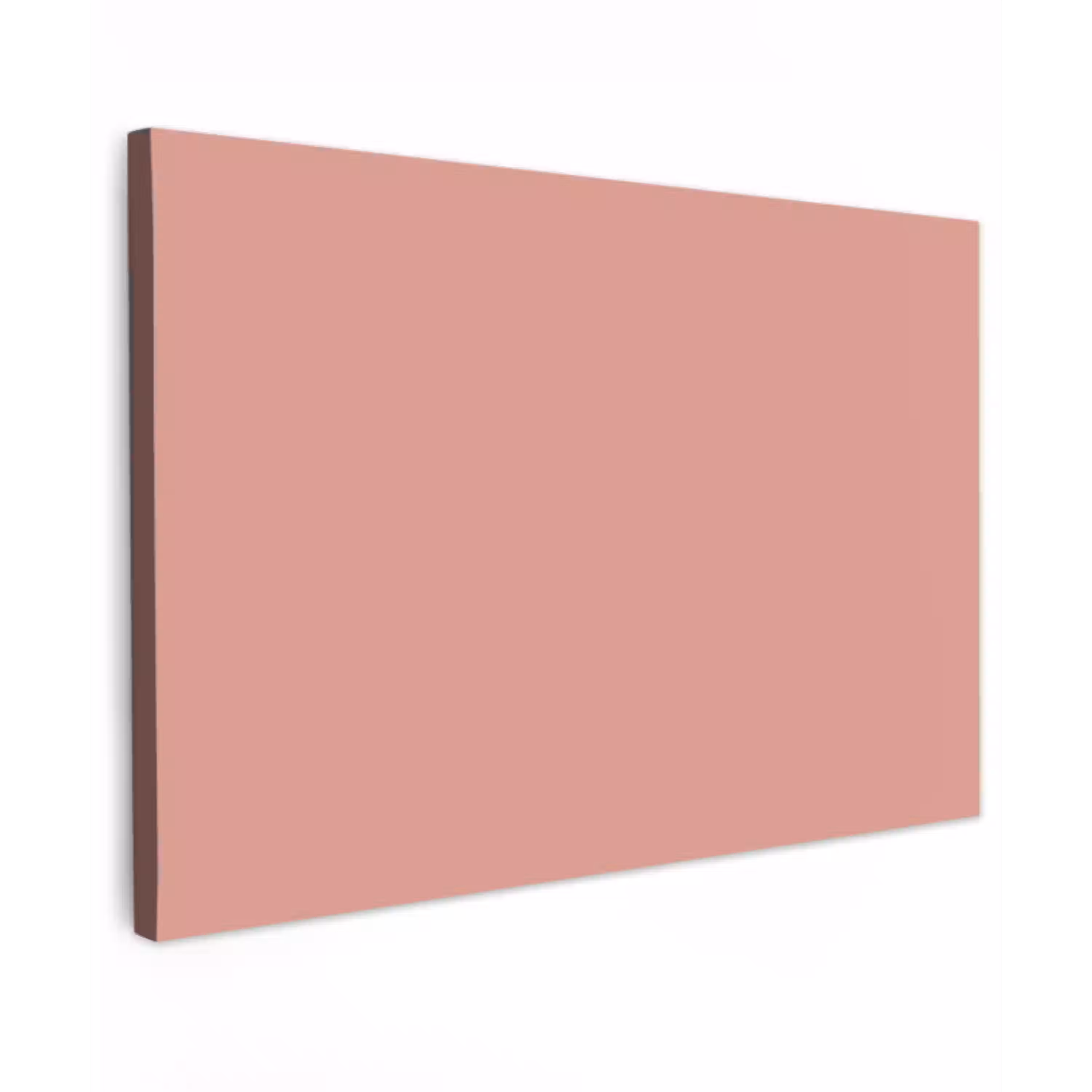 Muted - Salmon - Koraal Tuinposter op houten frame 2 cm dik klein 845 -3d