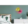 Planten - Anthurium - Groen - Roze Wandcirkel aluminium klein -slaapkamer