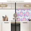 Patroon - Agaat - Retro - Paars keuken achterwand 2 middel 871 -voor-na2_NL