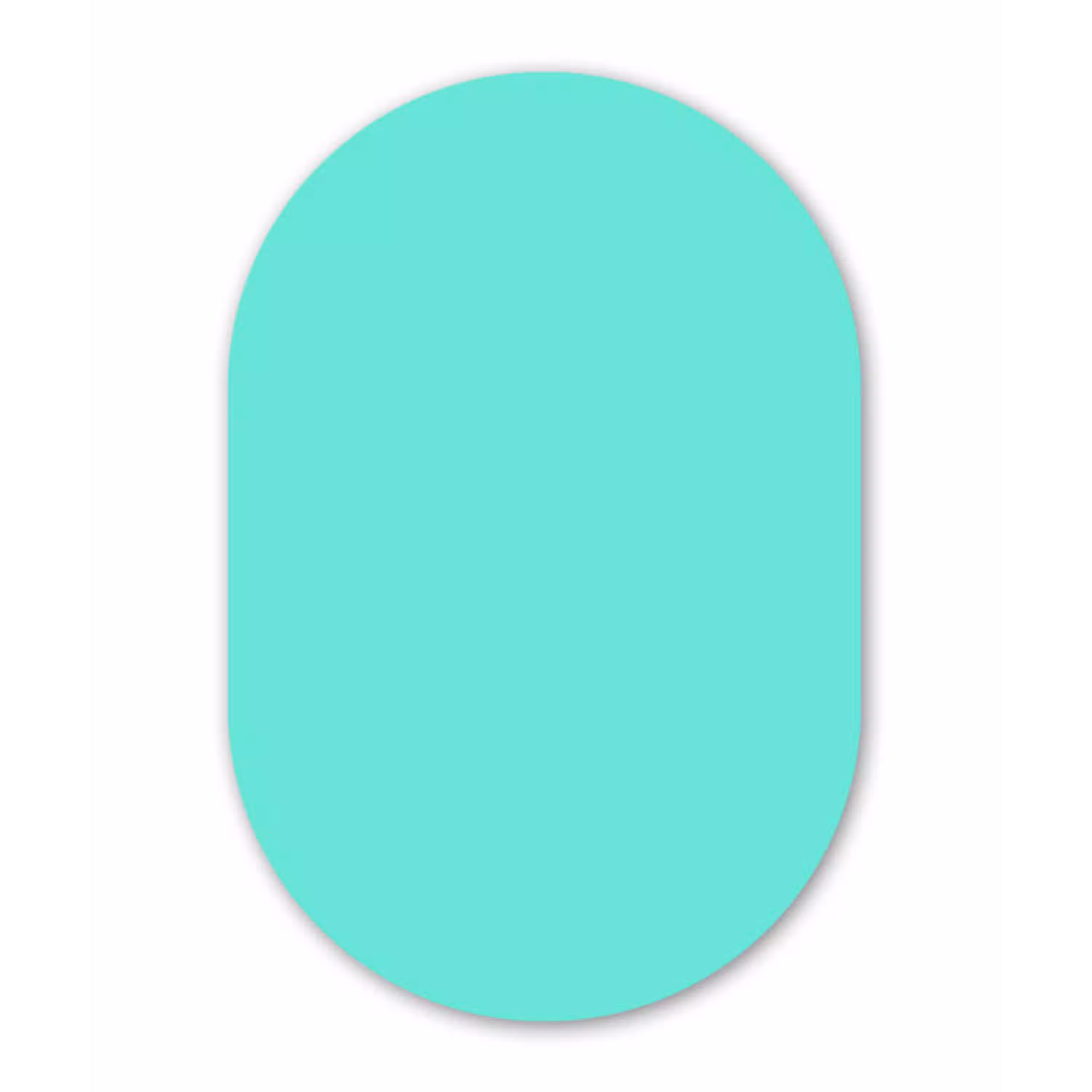 Electric - Cyan - Turkoois Wandcirkel Ovaal Aluminium middel 839 -3d