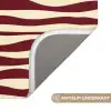 Golven - Rood - Patroon - Crème Badmat klein 997 -USP_AntislipNL