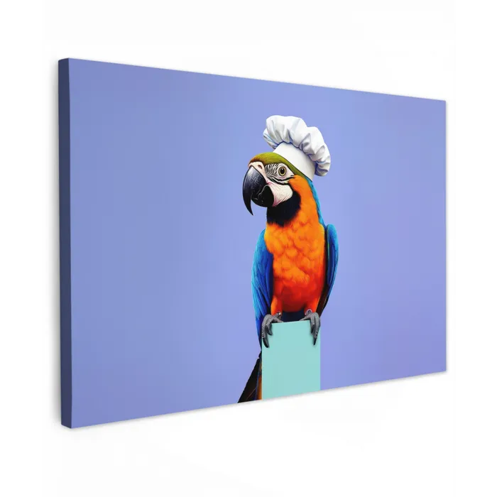 Papegaai - Koksmuts - Vogel - Leuk canvas 2cm klein -z3d