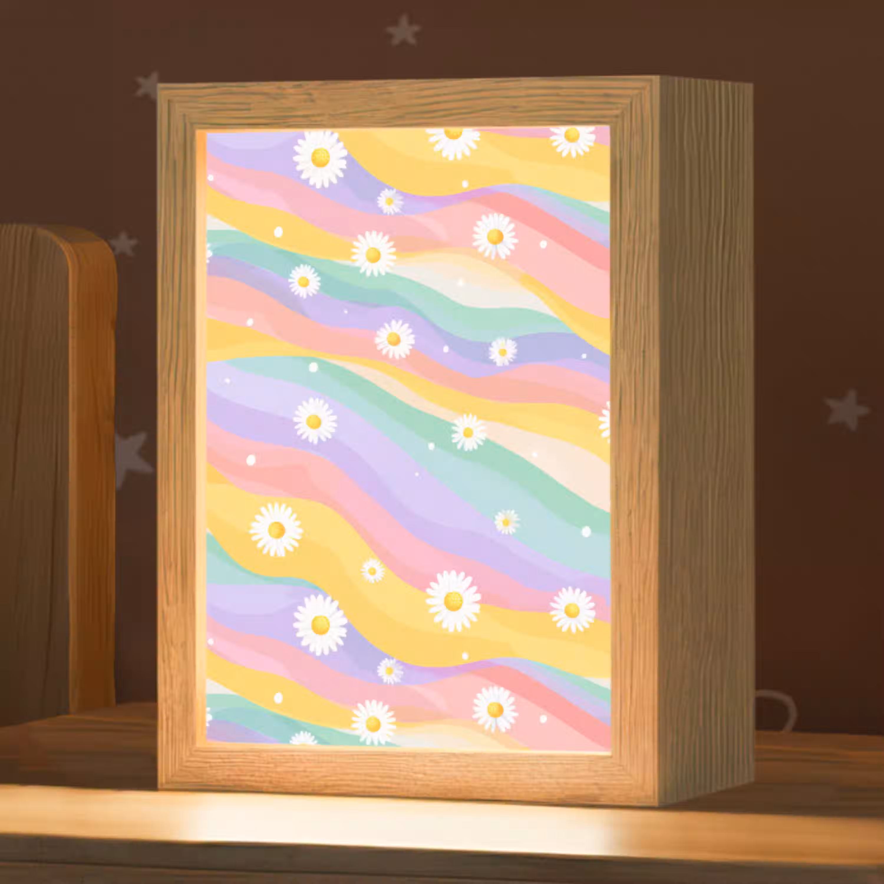 Madeliefjes - Kleurrijk - Pastel Light Box met kabel klein -zzz_3d_website