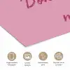 Eat me out don't stress me out - Roze - Handgeschreven poster papier klein -closeup_NL