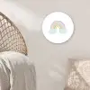 Regenboog - Sterren - Stippen - Wolken - Kinderen Wandcirkel kunststof plaat 5mm dik klein -sfeer5