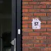 Paars marmer - Traditioneel Naambord Huisje klein -sfeer2