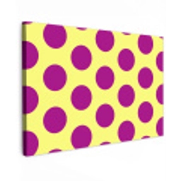 Dots - Klassiek - Geel Tuinposter op houten frame 2 cm dik klein 845 -3d