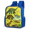 Dino's bij het water Kinderrugzak - Blauw middel -schuin