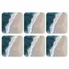 Strand - Zee - Golven onderzetter kurk middel -3d