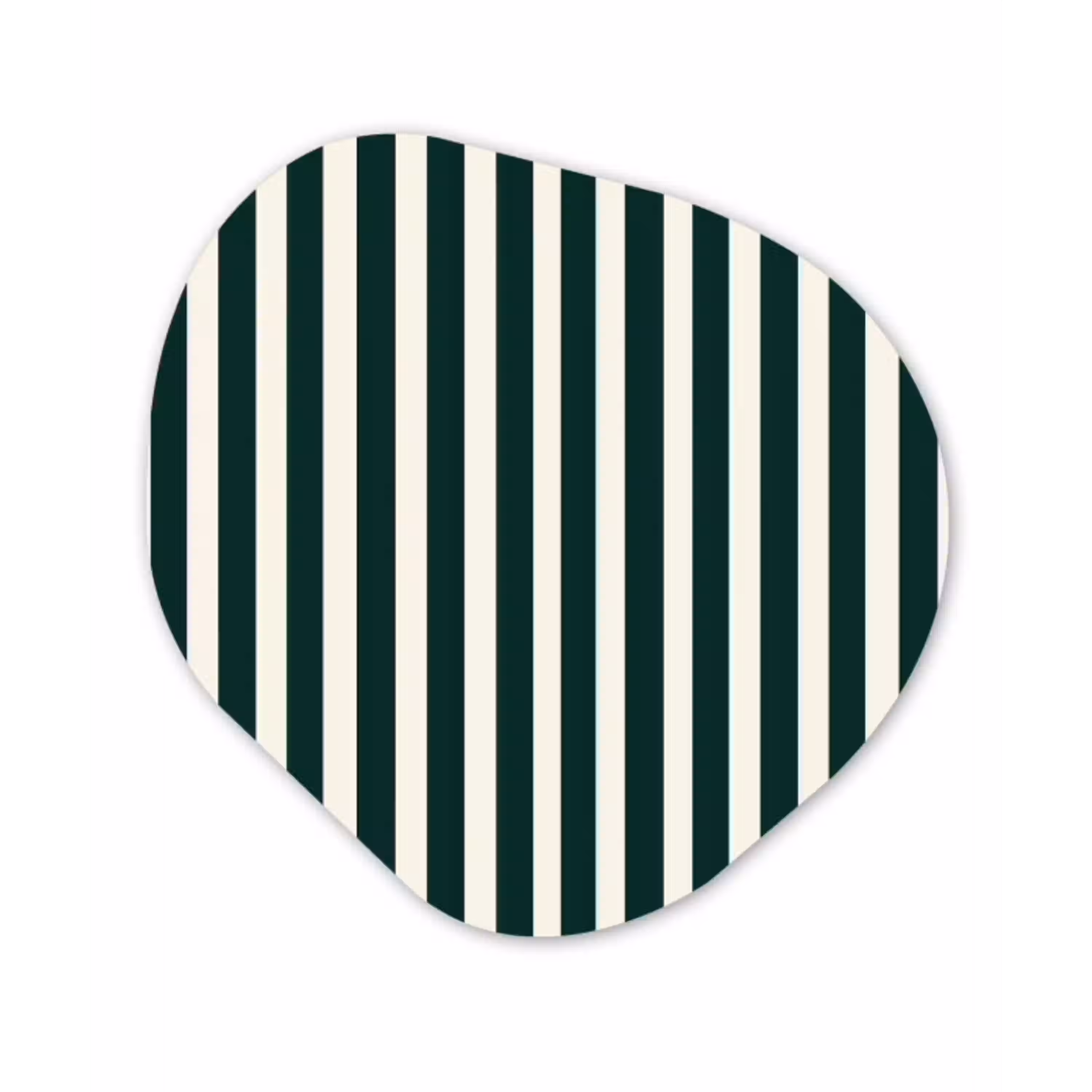 Strepen - Klassiek - Groen Wandcirkel Organisch Forex 3mm klein 629 -3d