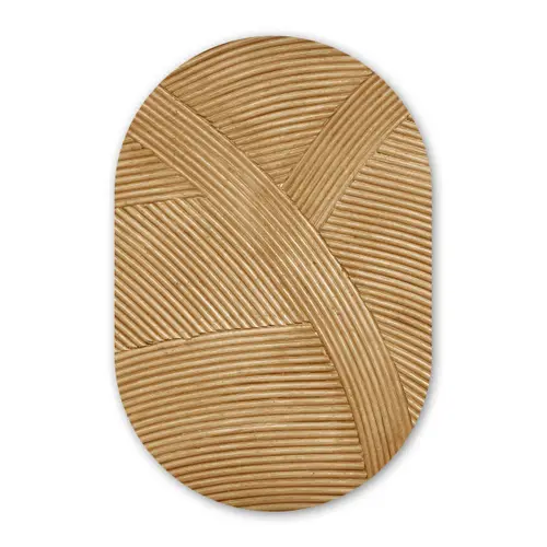 Structuur - Natuur - Kunst - Rotan Wandcirkel Ovaal Forex klein -3d