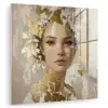 Gezicht - Vrouw - Bladeren - Goud plexiglas 5mm klein -zzzproduct_nieuw