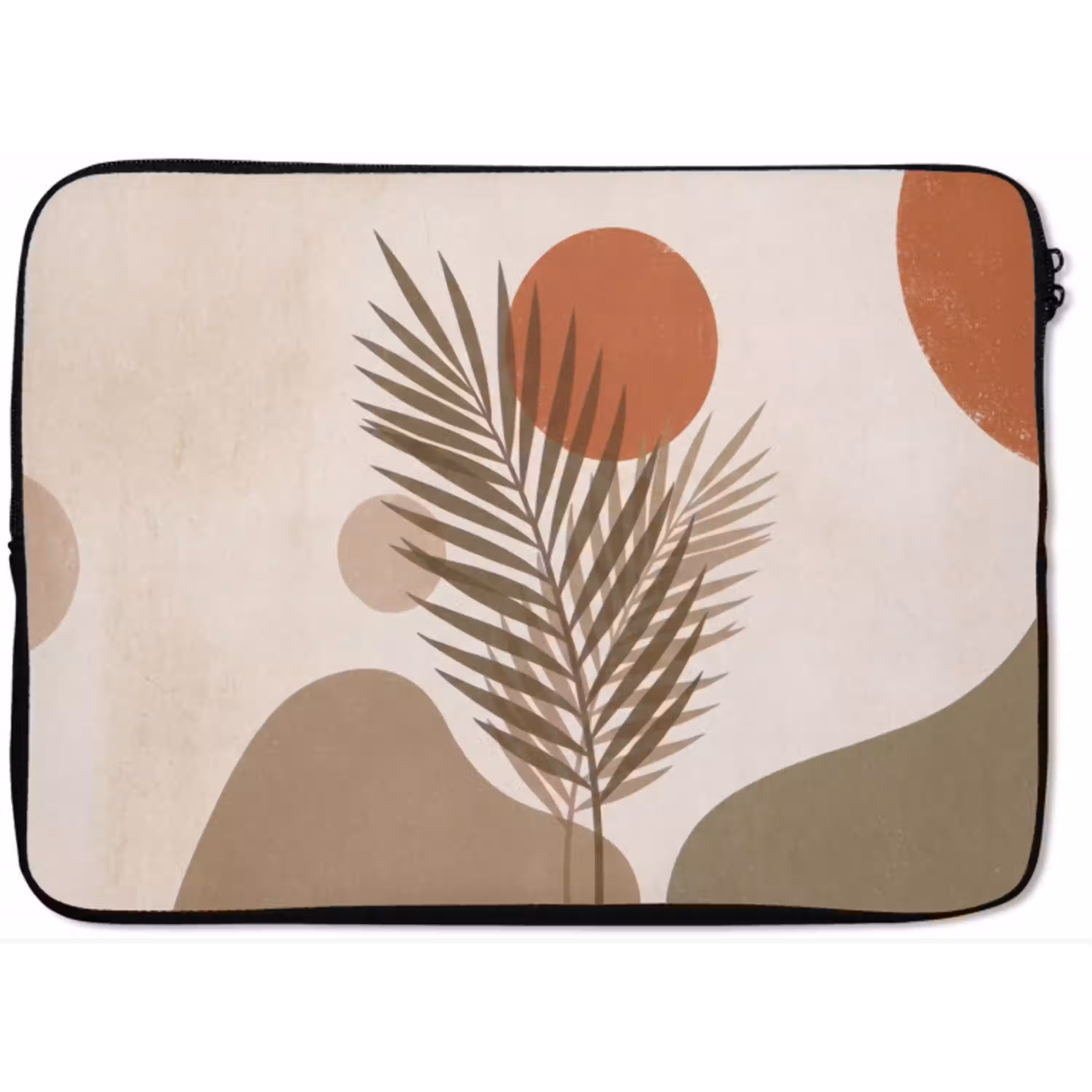 Planten - Bladeren - Abstract - Modern - Beige laptophoes neopreen klein -zkaufland3dotto