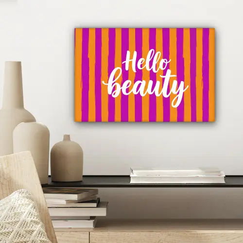 Modern - Hello - Oranje canvas 2cm klein -sfeer6