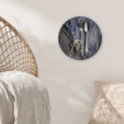 Lavendel - Lepel - Vork Wandcirkel kunststof plaat 5mm dik klein -sfeer5
