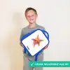 Oranje Zeester Illustratie Kinderrugzak - Blauw middel -sfeer1_FR