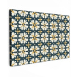 Motief - Tegel - Okergeel Tuinposter op houten frame 2 cm dik klein 845 -3d