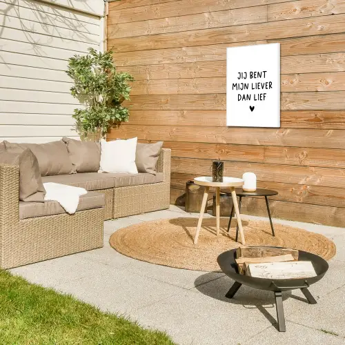 Spreuken - Jij bent mijn liever dan lief - Quotes Tuinposter op houten frame 2 cm dik klein -sfeer2