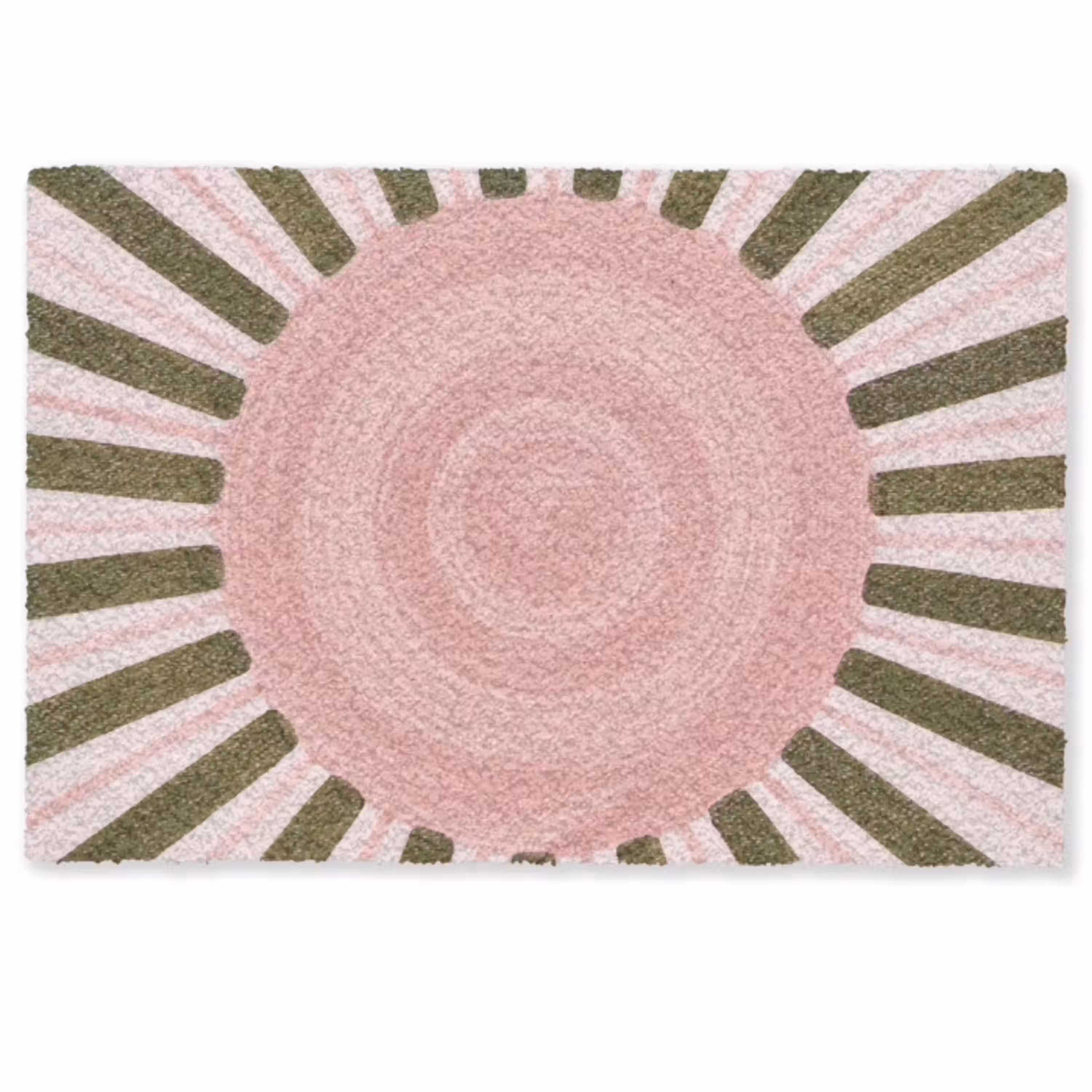 Patroon - Cirkel - Stralen - Abstract - Roze Deurmat klein -zkaufland3d