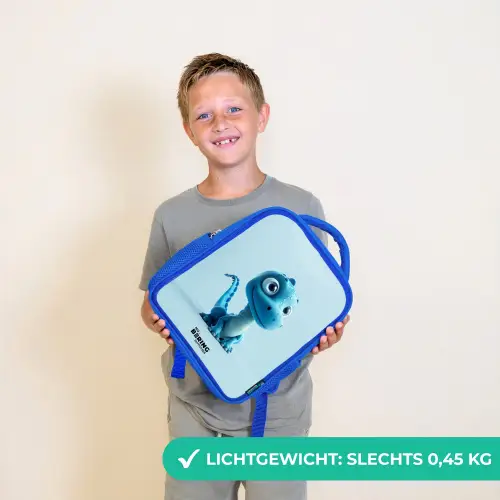 Blije Bronto Kinderrugzak - Blauw middel -sfeer1_NL