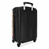 Strepen patroon rood NBS - Handbagage koffer - Volwassenen Unisex middel -achterkant