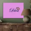 Diva - Lip - Panterprint - Roze PET vilt klein -sfeer2