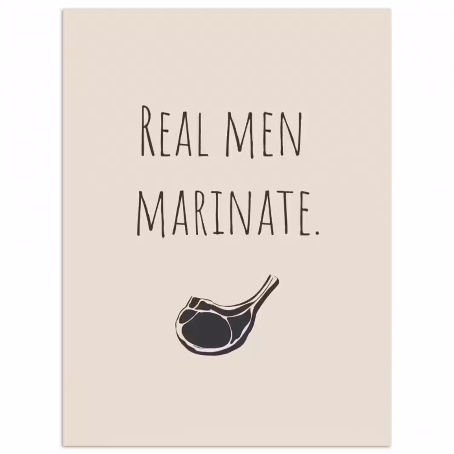 Poster - Fleisch - Minimalistisch - Beige - Zitat