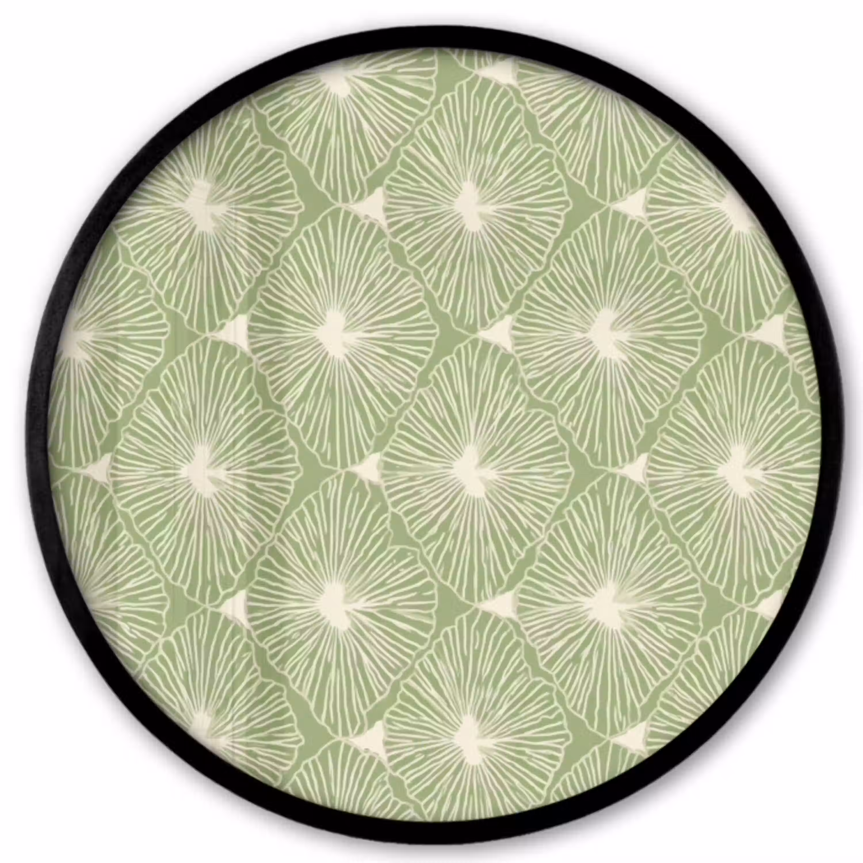 Saliegroen - Botanisch - Ruiten - Organisch - Patroon Fotolijst rond zonder passe partout klein 856 -3d