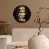 Kroon - Vrouw - Jurk - Opvallend Wandcirkel behangsticker klein -sfeer1