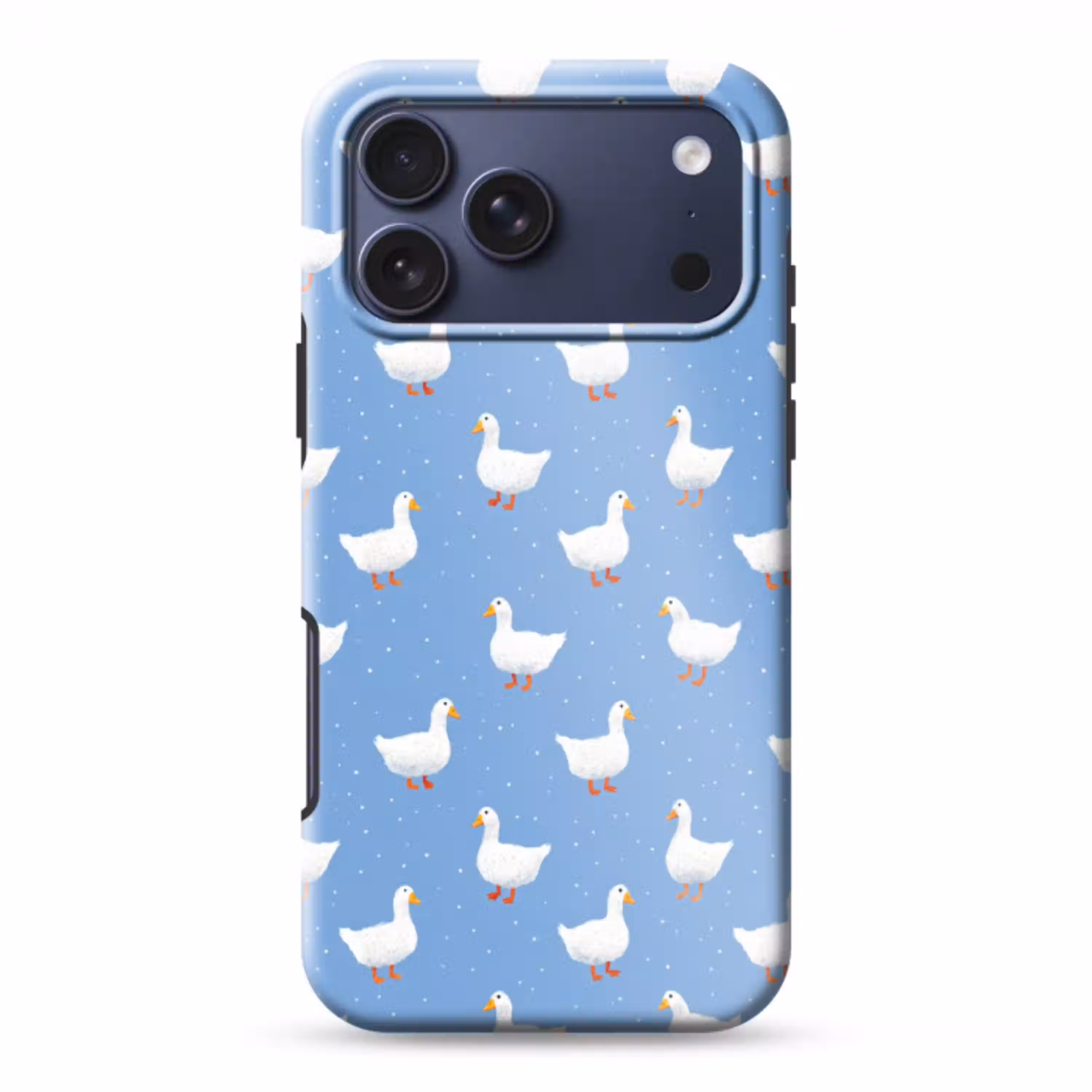 Ganzen - Elegant - Blauw Toughcase MagSafe Apple iPhone 17 Pro Max klein 1019 -3d