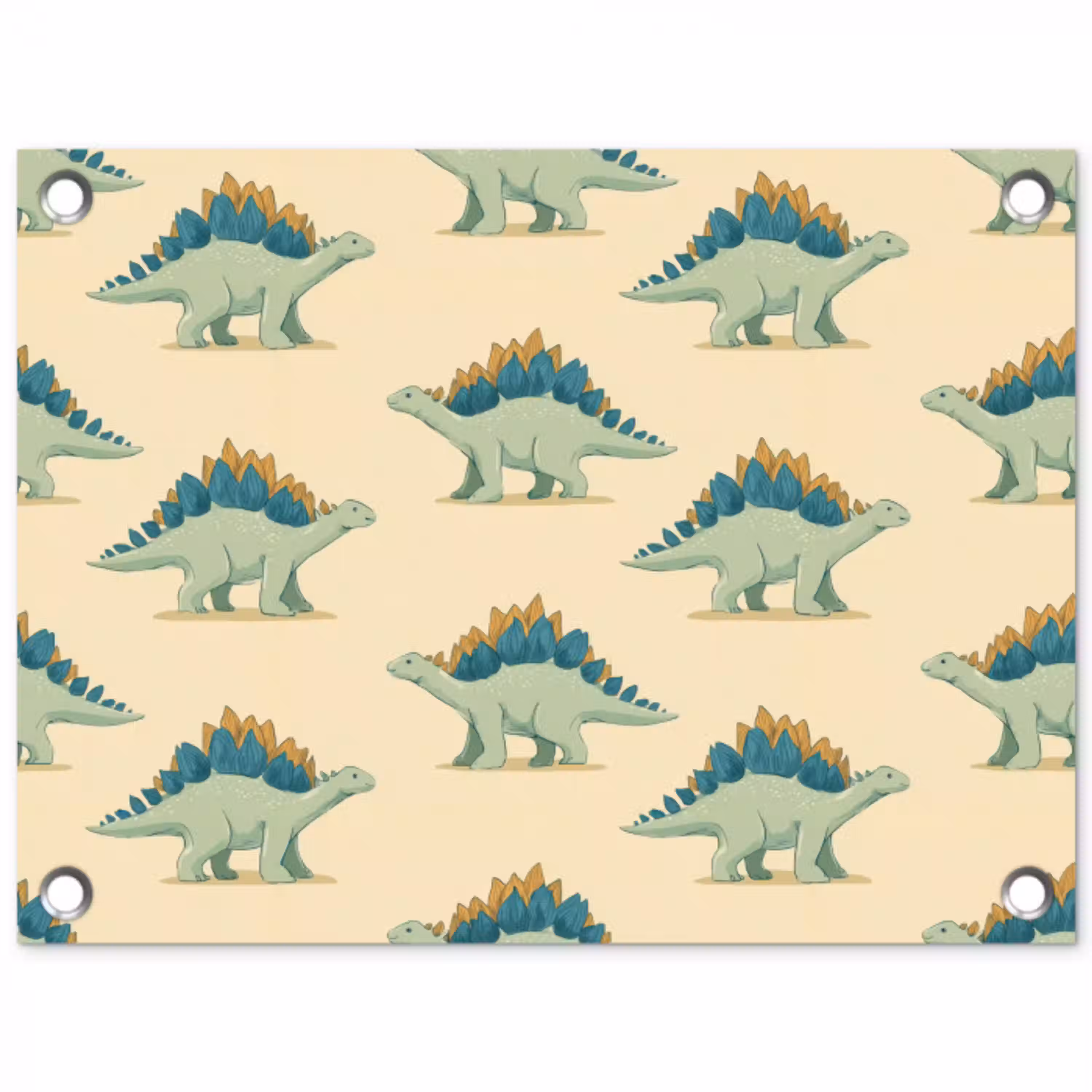 Dino - Patroon - Groen tuinposter los doek klein 239 -3d