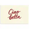 Ciao bella - Rood - Wit - Minimalistisch poster papier klein -3d
