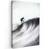 Surfer - Golf - Vervaagd - Zwart canvas 2cm klein -z3d