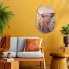 Schotse hooglanders - Licht - Lucht - Natuur Wandcirkel Ovaal Forex klein -sfeer4