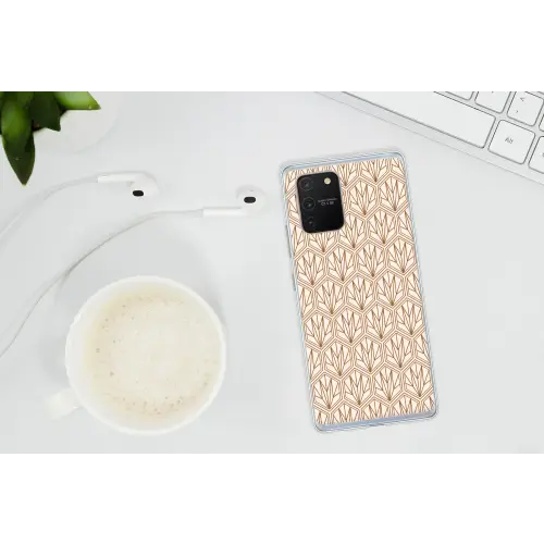 Geometrisch - Patroon - Beige Telefoonhoesje Samsung Galaxy S10 Lite klein 364 -oordopS10Lite