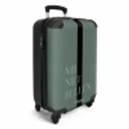 Groene achtergrond met tekst Mij niet bellen NBS - Handbagage koffer - Kinderen Unisex middel -productfoto_3d