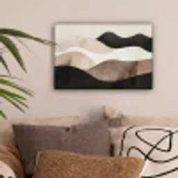Abstract - Landschap - Golven - Crèmekleur canvas 2cm klein -sfeer1