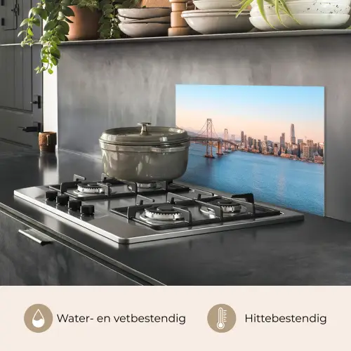 Water - Brug - Skyline - Modern keuken achterwand spatscherm klein -usp_NL