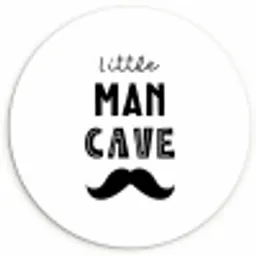 Quotes - Little man cave - Spreuken - Jongens - Kind Wandcirkel kunststof plaat 5mm dik klein -3d