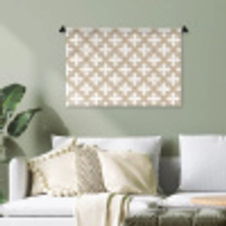 Patroon - Symmetrisch - Beige Wandkleed katoen klein 269 -sfeer7