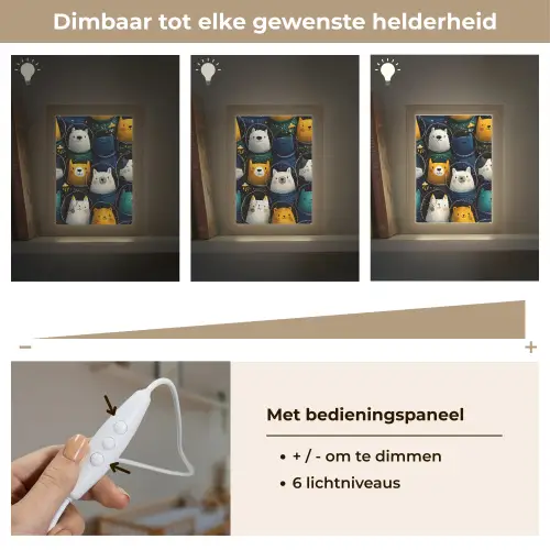 Dieren - Ruimtepakken - Sterren Light Box met kabel klein -USP_dimbaarNL