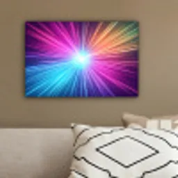 Abstract - Light - Burst - Modern - Colorful canvas 2cm klein -sfeer3