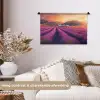 Lavendelveld - Quote - Zonsondergang Wandkleed katoen klein -sfeer1