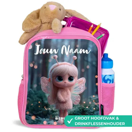 Fairy - Bos - Glitters Kinderrugzak - Roze middel -inhoud_NL