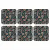 Botanisch - Patroon - Blauw onderzetter kurk middel 366 -3d
