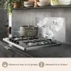 Stilleven - Bloemen - Zwart wit - Klaproos - Botanisch keuken achterwand spatscherm klein -usp_FR