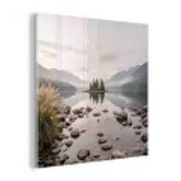 Meer - Bergen - Landschap - Groen plexiglas 5mm klein -z3d